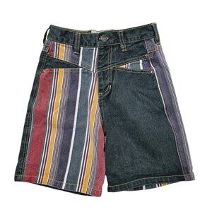 90s Good Fellows Clothing Company striped denim high rise shorts . kids 10